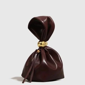 Astrae Bucket Bag - PU Leather Minimalist Wrist Carry