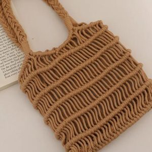 Linnea Tote Bag - PU Leather Woven Everyday Carry